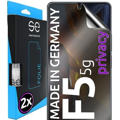 Abbildung von S.E für Xiaomi Poco F5 5G Schutzfolie privacy Blickschutz Folie 2x Folien im SET aus Deutschland, Anti peep Matte Spy Folie, staubfrei und blasenfrei, Sichtschutz