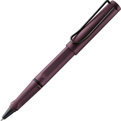 Abbildung von Lamy safari scarlet Tintenroller zeitlos klassicher Stift mit ergonomischem Griff &amp; Strichbreite M Gehäuse aus robustem ASA Kunststoff Tintenrollermine 63 in blau
