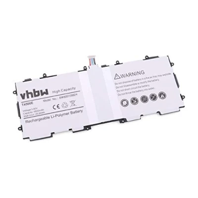 Abbildung von vhbw 1x Akku kompatibel mit Samsung Galaxy Tab GT P5213, 3 10.1, P5200, P5210, P5220 Tablet Pad (6800 mAh, 3,8 V, Li Polymer) Ersatz für AA1D625aS/7 B, T4500avE