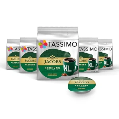 Abbildung von Tassimo Kapseln Jacobs Krönung XL, 80 Kaffeekapseln, 5er Pack, 5 x 16 Getränke