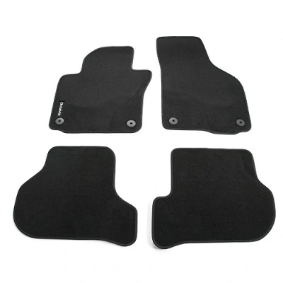 Abbildung von Skoda 1Z1061270 Prestige Textil Fußmatten 4X Stoffmatten Premium schwarz mit Octavia Schriftzug