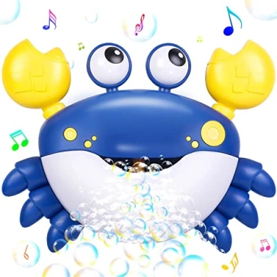 Abbildung von Jiosdo Baby Badewannenspielzeug, Krabbe Badespielzeug Bubble Mit Musik, Wasserspielzeug Badewanne Spielzeug Kinder, ab 1 2 3 4 5 Jahr, Geschenke für Jungen und Mädchen (blau)
