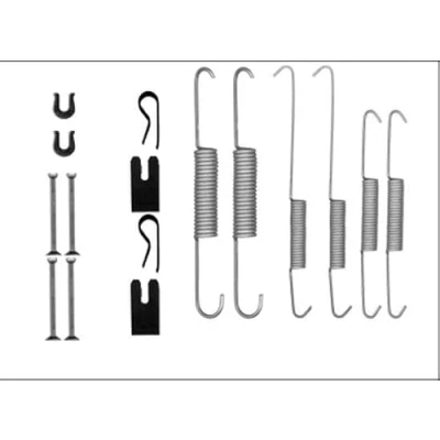Abbildung von HELLA 8DZ 355 206 031 Zubehörsatz, Bremsbacken TOYOTA: HILUX 3 Pick up, Fortuner I
