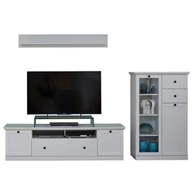 Abbildung von trendteam smart living 3 teilige Wohnzimmerkombination Wohnzimmermöbel Wohnzimmer Baxter Aufbaumaß (BxHxT) 273 x 180 41 cm Farbe Weiß 186097301