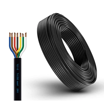Abbildung von AUTOLIGHT 24 Fahrzeugkabel 7 adrig Fahrzeugleitung mit Kabelquerschnitt 7X 1,5mm² Kabel Anhänger KFZ PKW Boot polig Anhängerkabel mehradrig (20 Meter)