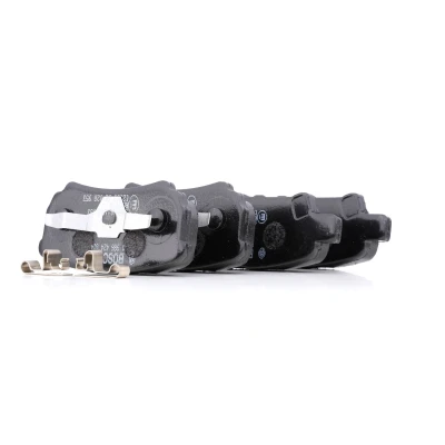 Abbildung von BOSCH 0 986 424 814 Bremsbelagsatz Low Metallic mit akustischer Verschleißwarnung Kolbenclip MITSUBISHI: Lancer 7 Kombi, 8 Schrägheck