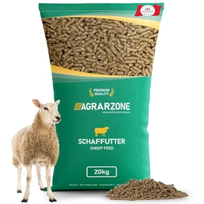 Abbildung von Agrarzone Schaffutter Ziegenfutter Pellets 20 kg Österreichisches Kraftfutter ohne Gentechnik Futter für Schafe &amp; Ziegen AMA Gütesiegel Mehrfach gereinigt