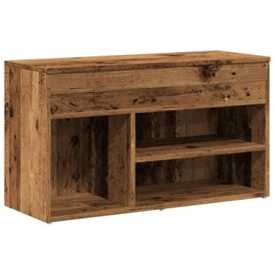 Abbildung von vidaXL Schuhbank Altholz Optik 80x30x45 cm Holzwerkstoff