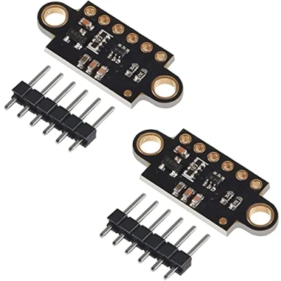 Abbildung von 2PCS VL53L0X Time of Flight (ToF) Laser Ranging Sensor Breakout 940nm V2 Distance Module I2C IIC (Schwarz)