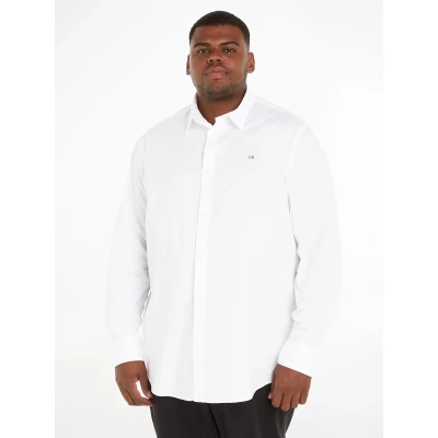Abbildung von Calvin Klein Poplin Shirt Hemd, Herren, Größe: XXL, Bright white