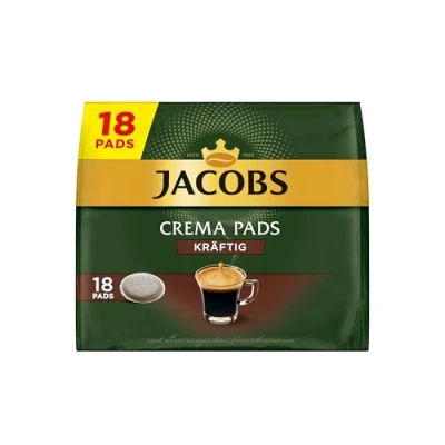 Abbildung von Jacobs Pads Crema Kräftig, 90 Senseo kompatible Kaffeepads UTZ zertifiziert, 5er Pack, 5 x 18 Getränke