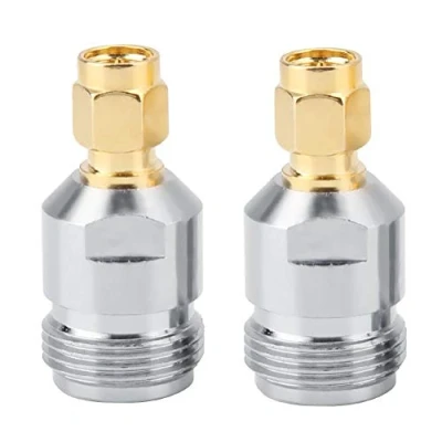 Abbildung von Walfront 2 Stck RF Stecker Koaxial Adapter N Buchse auf SMA Test Converter 0 6 GHz Frequenz 50Ω Impedanz