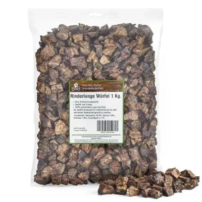 Abbildung von Kaureks Natur Hundeleckerlies Rinderlunge Würfel 1000g