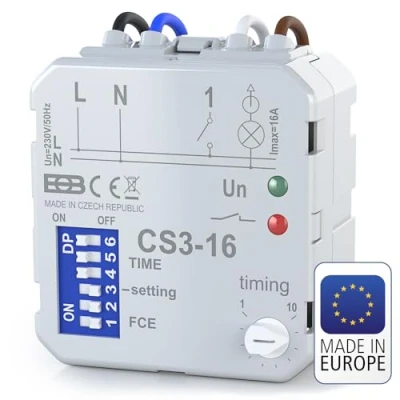 Abbildung von Elektrobock CS3 16 Amp Multifunktions Nachlaufrelais Unterputz, 2000 W