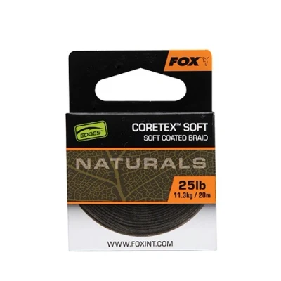 Abbildung von Fox Edges Naturals Coretex Soft Hooklink 25lbs (20m) Karpfen Vorfachmaterial