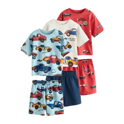 Abbildung von Next Regular FIT 3 PACK Set Nachtwäsche für Kinder, Größe: 86, Red ecru cars