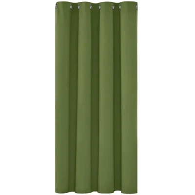 Abbildung von Deconovo Verdunkelungsgardinen mit Ösen Blickdichte Vorhänge Wohnzimmer Thermovorhang Kälteschutz Thermo gegen Kälte Thermogardine Hitzeschutz, 138x132 cm(HöhexBreite), Apfelgrün, 1 Stück