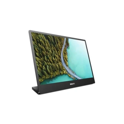 Abbildung von Philips 16B1P3302D tragbarer Full HD Dual USB C Monitor (1920x1080, 2X Power Pass Anschluss, Mehrwinkel Standfuss) schwarz