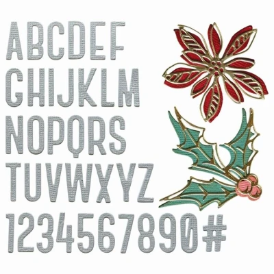Abbildung von Sizzix Motivschablone Thinlits Stanzschablone Vault Seasonal Sketch by T, 43 Teile