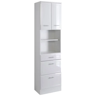 Abbildung von HELD MÖBEL Hochschrank &quot;Neapel&quot;, Breite 50 cm, mit Hochglanzfronten und eleganter Fräsung