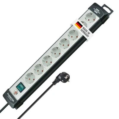 Abbildung von Brennenstuhl Steckdosenleiste &quot;Premium Line&quot;, 8 fach, (Kabellänge 3 m), mit Schalter