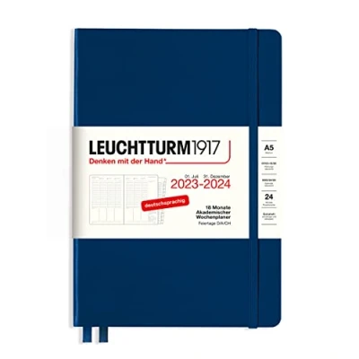 Abbildung von LEUCHTTURM1917 367550 Akademischer Wochenplaner Medium (A5) 2024, 18 Monate, Marine, Deutsch