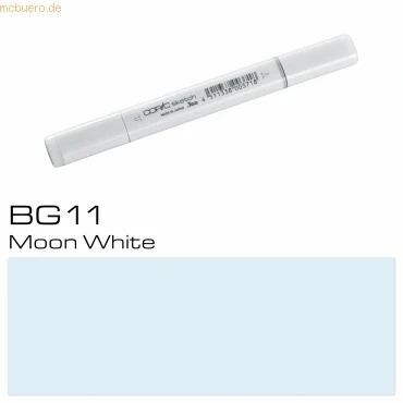 Abbildung von COPIC Sketch Marker Typ BG 11, Moon White, professioneller Pinselmarker, mit einer Super Brush Spitze und Medium Broad
