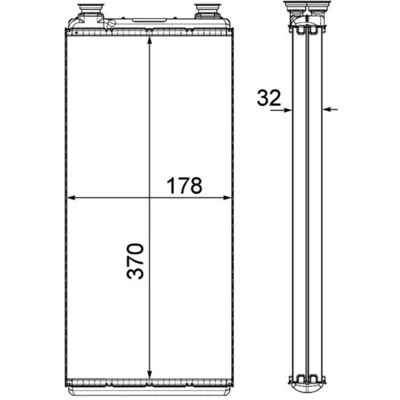 Abbildung von MAHLE ORIGINAL AH 5 000P Wärmetauscher MAN: TGM