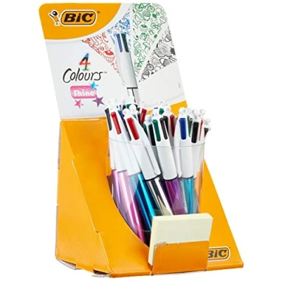 Abbildung von BIC Kugelschreiber 4 Colours Shine, Farben in einem Stift
