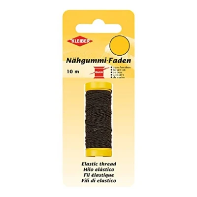 Abbildung von Nähgummi Faden [10 m] 1 schwarz Kleiber