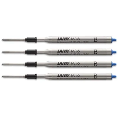 Abbildung von LAMY Großraum Kugelschreibermine M16, blau, Strichbreite B, 4er Set