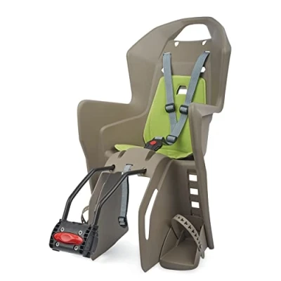 Abbildung von POLISPORT 8631400027 KOOLAH FF Rücksitz für Fahrräder mit 26&#039;&#039; bis 28&#039;&#039; Rädern geeignet Kinder einem Gewicht von 9 22 kg Rahmenverankerung en color Braun Grün