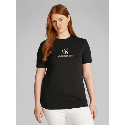 Abbildung von Calvin Klein Jeans PLUS Shadow Graphic Regular TEE Tshirt print, Damen, Größe: 4XL, Black