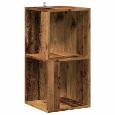 Abbildung von vidaXL Eckregal Altholz Optik 33x33x67 cm Holzwerkstoff, Eckschrank, Regal, Standregal, Bücherregal, Lagerregal, Bücherschrank, Wohnzimmerregal