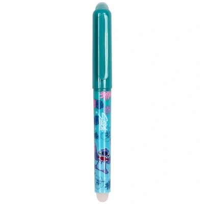 Abbildung von DISNEY Stitch Radierbarer Stift mit Radiergummi, Kugelschreiber, blaue Tinte, löschbar, Schule (B)