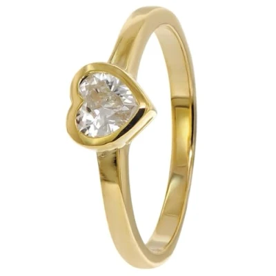 Abbildung von trendor 41558 Damenring Gold 333/8K mit Zirkonia Herz