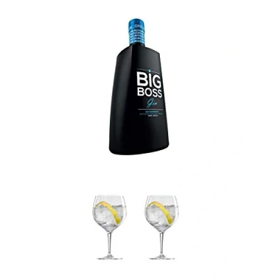 Abbildung von Big Boss Dry GIN Premium 40% 0,7 Liter + Ballon Bistro Cubata Glas 1 Stück