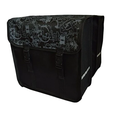 Abbildung von Beluko FAHRRADTASCHE 26&quot; 28&quot; Erwachsene Satteltasche Gepäckträgetasche Doppel 2x15l / Einzelne 1x15l (16. Duo Letters)