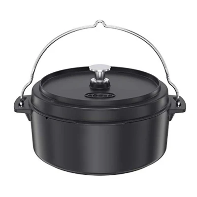 Abbildung von RÖSLE Grilltopf &quot;Dutch Oven Vario&quot;, Edelstahl 18/10 Gusseisen, Ø 35 cm, 8,5 l