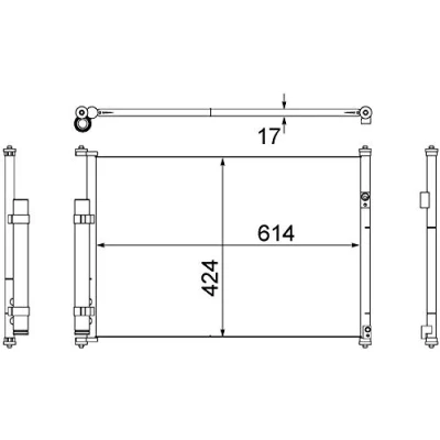 Abbildung von MAHLE ORIGINAL AC 490 000S Klimakondensator mit Trockner 16 10,15 614 SUZUKI: Grand Vitara 2 SUV