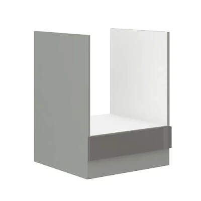 Abbildung von Küchen Preisbombe Herdumbauschrank 60 cm Küche Bianca Grey Grau Hochglanz Küchenzeile Küchenblock