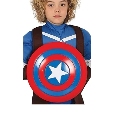 Abbildung von FIESTAS GUIRCA Schild mit Stern (32 cm) Kinder Zubehör für Superhelden und Bösewicht Kostüme Ideal Kostümpartys Karneval Junge Rot Blau