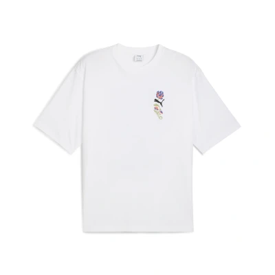 Abbildung von Puma Floral Sport Graphic BOXY TEE Tshirt print, Herren, Größe: XS, White