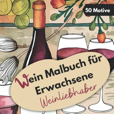 Abbildung von Ein Malbuch für Erwachsene Weinliebhaber: 50 Motive zum Ausmalen voller Weinkultur