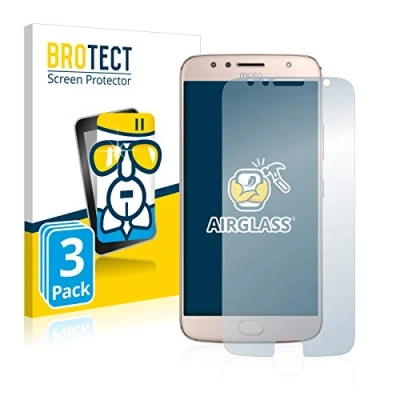 Abbildung von BROTECT Schutzglas für Motorola Moto G5S Plus (3 Stück) Schutzfolie Panzer Folie Glas [Extrem Kratzfest 9H, Anti Fingerprint, Ultra Transparent]