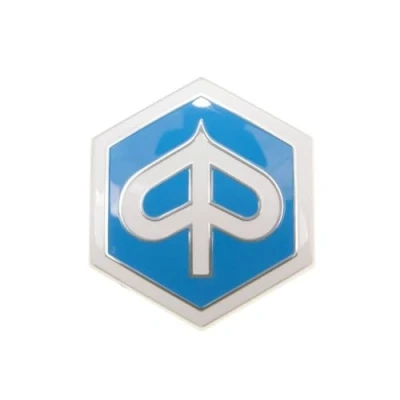 Abbildung von 2EXTREME Emblem Piaggio zum Stecken 6 eckig 42x48mm kompatibel für Beverly, Carnaby, X7, X8, X10
