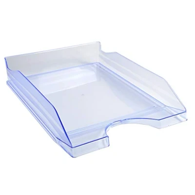 Abbildung von Exacompta 12310D Premium Briefablage Ecotray DIN A4. Idealer Briefkorb für Ihre Organisation. Robuster und stapelbarer Ablagekorb eisblau