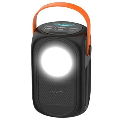 Abbildung von revolt Powerbank für Laptop: 60.000 mAh, 2X USB C mit PD 65 W, 4X A, LED Licht, Griff (Powerbank 12Volt, Schnell, Ladegerät)