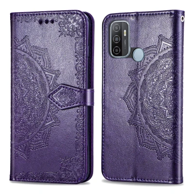 Abbildung von Oppo A53s Hülle Kunstleder iMoshion Klapphülle Handyhülle Lila