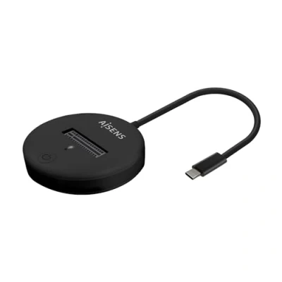 Abbildung von AISENS Asuc M2D013 Bk USB C Dock M.2 (NGFF) SATA/NVMe auf USB3.1 Gen2, Schwarz
